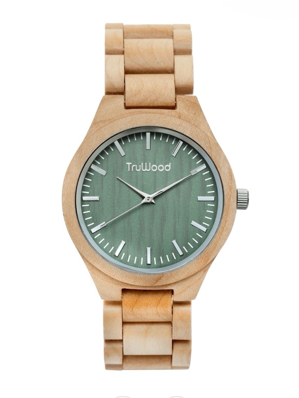 TruWood Wood Watch with Green Dial
